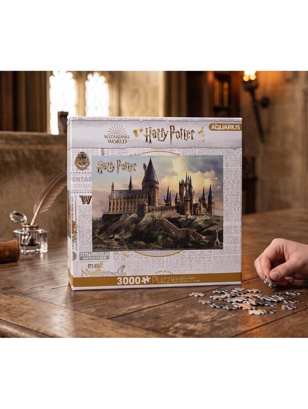 Harry Potter Hogwarts Castle 3000 Piece Puzzle Aquarius 32x45 Open Box